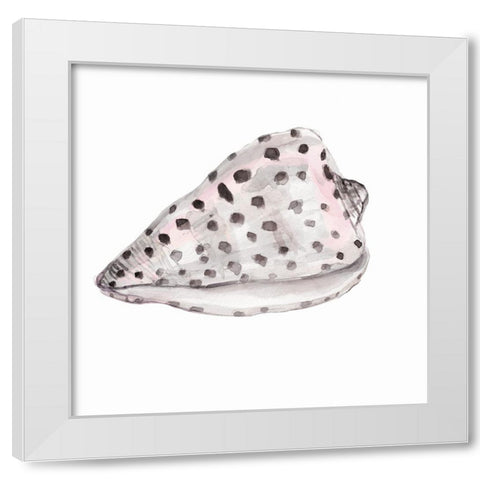 Blush Shell IV White Modern Wood Framed Art Print by Robinson, Carol
