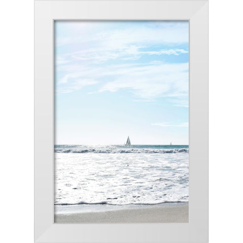 A Day at Sea White Modern Wood Framed Art Print by Carpentieri, Natalie