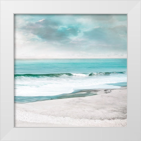 Calming Blues White Modern Wood Framed Art Print by Calascibetta, Mike