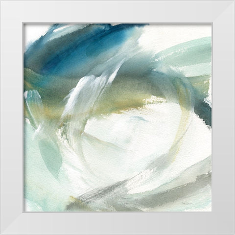 Moving Waters White Modern Wood Framed Art Print by Robinson, Carol