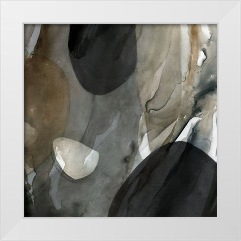 River Rock I White Modern Wood Framed Art Print by Robinson, Carol