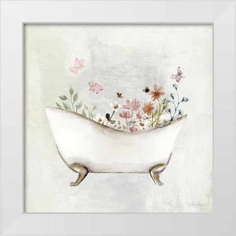 Botanical Bath I White Modern Wood Framed Art Print by Chang, Stella