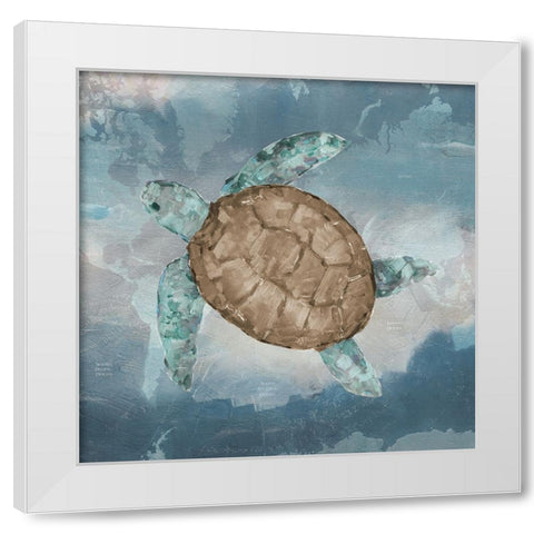 Traveling Turtle II White Modern Wood Framed Art Print by Swatland, Sally