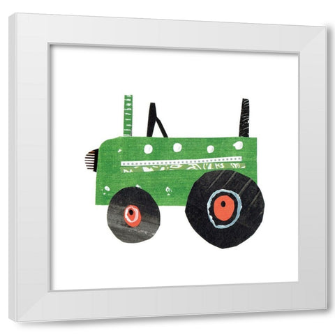 Tractor I White Modern Wood Framed Art Print by Pope, Katherine and Elizabeth
