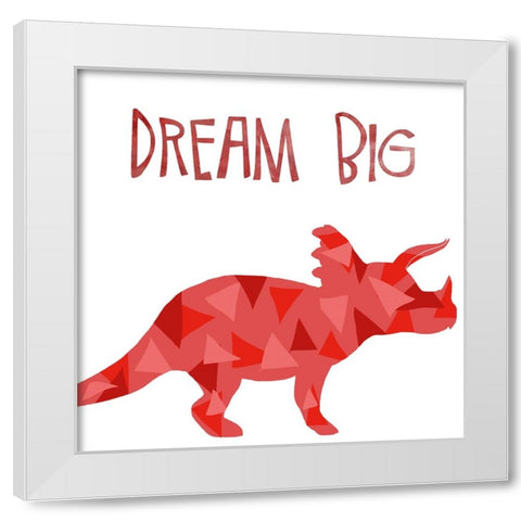 Dream Big White Modern Wood Framed Art Print by Santiago, Daniela