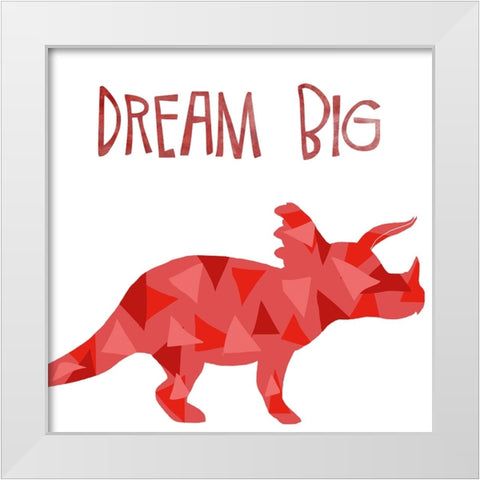 Dream Big White Modern Wood Framed Art Print by Santiago, Daniela