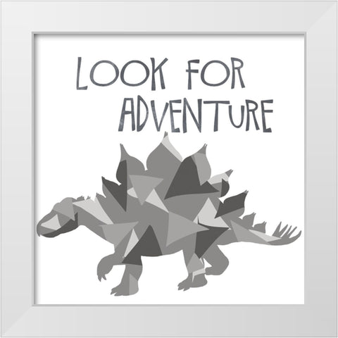 Look for Adventure White Modern Wood Framed Art Print by Santiago, Daniela