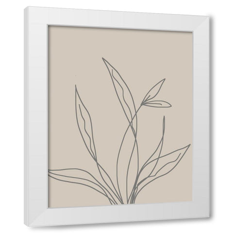 Neutral Lines II White Modern Wood Framed Art Print by Robinson, Carol