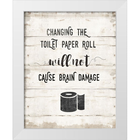 Changing the Roll White Modern Wood Framed Art Print by Murray, Amanda