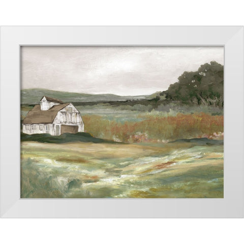 Afteroon on the Farm White Modern Wood Framed Art Print by Robinson, Carol