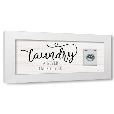 Never Ending Laundry White Modern Wood Framed Art Print by Carpentieri, Natalie