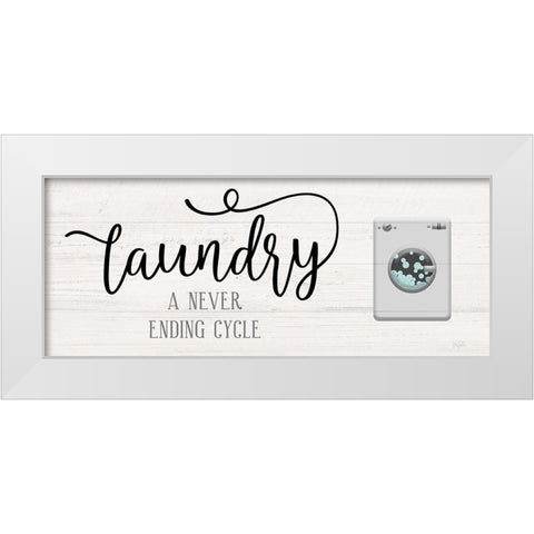 Never Ending Laundry White Modern Wood Framed Art Print by Carpentieri, Natalie