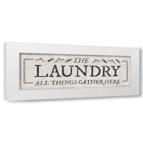 Laundry Gathers White Modern Wood Framed Art Print by Carpentieri, Natalie