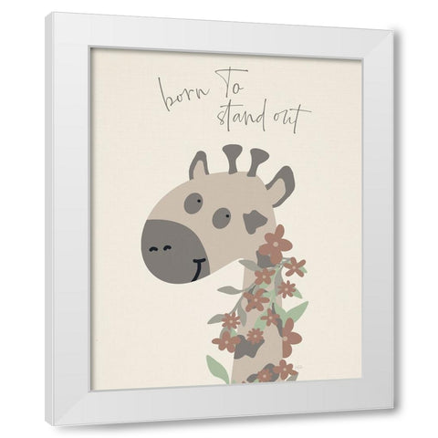 Born To Stand Out White Modern Wood Framed Art Print by Carpentieri, Natalie