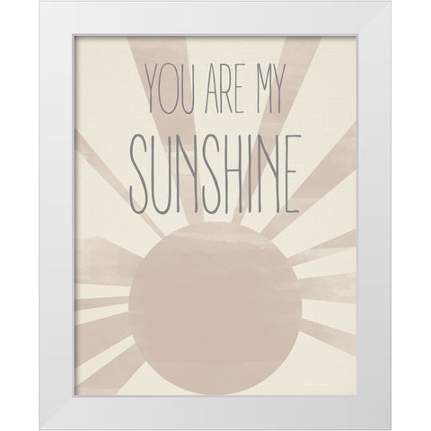 Sunshine White Modern Wood Framed Art Print by Santiago, Daniela