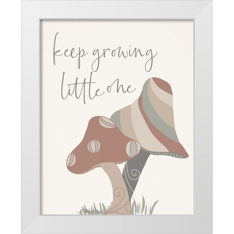 Keep Growing White Modern Wood Framed Art Print by Santiago, Daniela