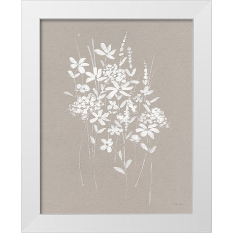 Delicate Botanicals I White Modern Wood Framed Art Print by Swatland, Sally