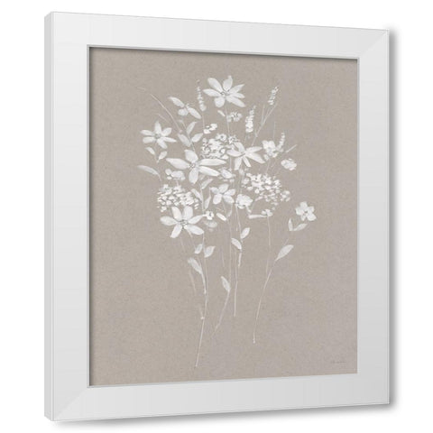 Delicate Botanicals II White Modern Wood Framed Art Print by Swatland, Sally