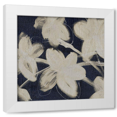 Midnight Summer Garden I White Modern Wood Framed Art Print by Jill, Susan