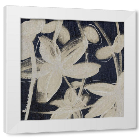 Midnight Summer Garden II White Modern Wood Framed Art Print by Jill, Susan
