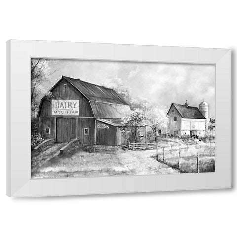 Day at the Farm White Modern Wood Framed Art Print by Manning, Ruane
