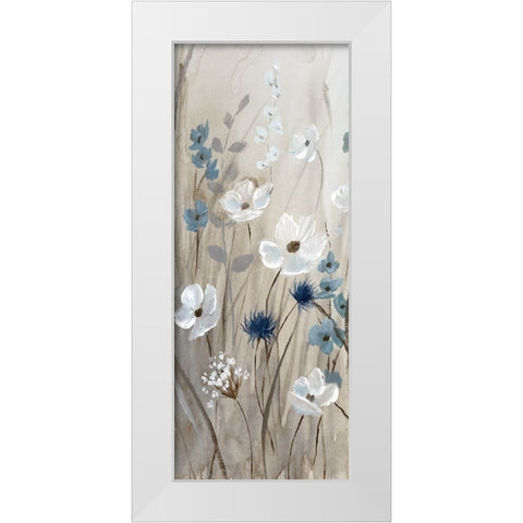 Touch of Blue Spring I White Modern Wood Framed Art Print by Nan