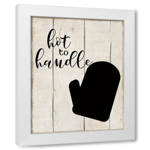 Hot To Handle White Modern Wood Framed Art Print by CAD Designs