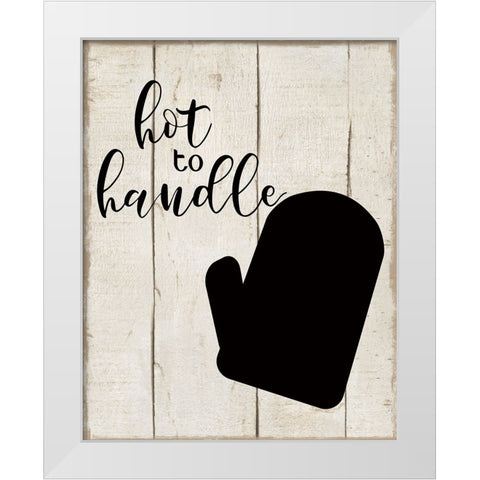 Hot To Handle White Modern Wood Framed Art Print by CAD Designs