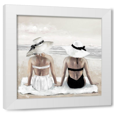 Soaking Up Sun White Modern Wood Framed Art Print by Orme, E. Anthony