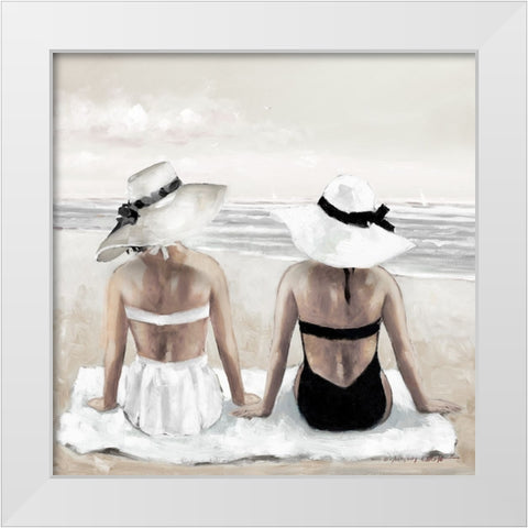 Soaking Up Sun White Modern Wood Framed Art Print by Orme, E. Anthony