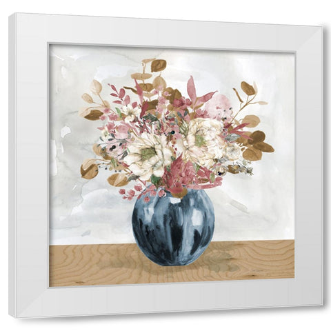 Sophisticated Fall Bouquet White Modern Wood Framed Art Print by Robinson, Carol