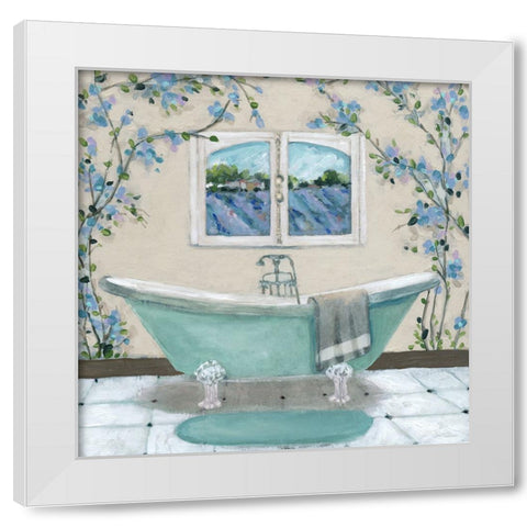 Tuscany Bath I White Modern Wood Framed Art Print by Robinson, Carol