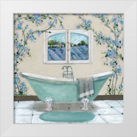Tuscany Bath I White Modern Wood Framed Art Print by Robinson, Carol