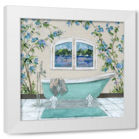 Tuscany Bath II White Modern Wood Framed Art Print by Robinson, Carol
