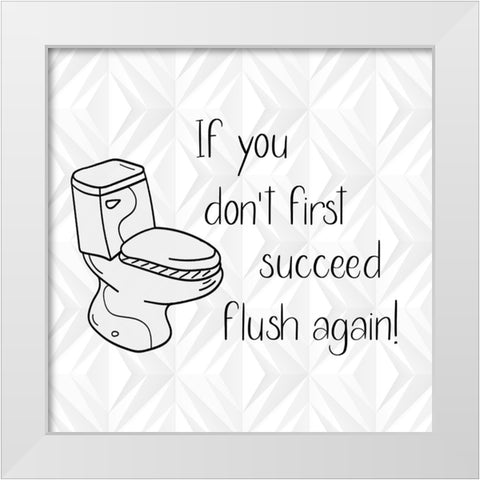 First Succeed Geo White Modern Wood Framed Art Print by Jill, Susan