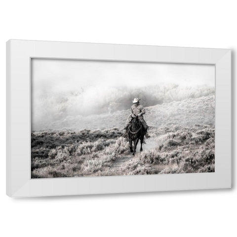 Cowboy White Modern Wood Framed Art Print by Delimont, Danita