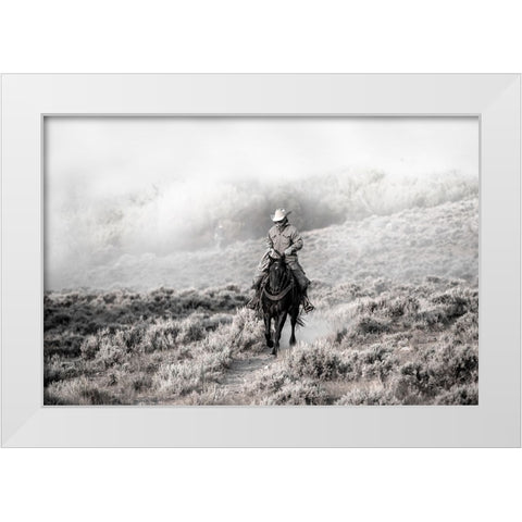 Cowboy White Modern Wood Framed Art Print by Delimont, Danita