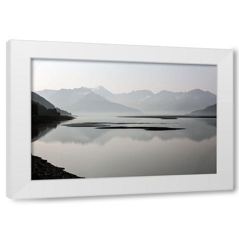 Curve Mountains White Modern Wood Framed Art Print by Delimont, Danita