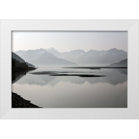 Curve Mountains White Modern Wood Framed Art Print by Delimont, Danita