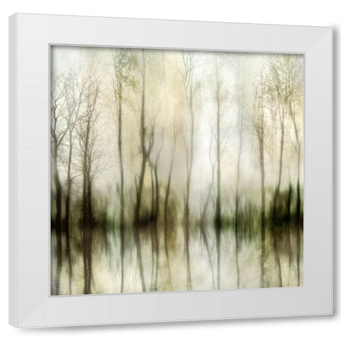 Misty White Modern Wood Framed Art Print by Weisz, Irene