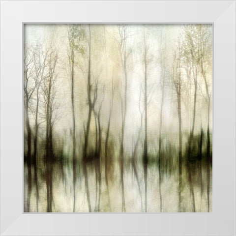 Misty White Modern Wood Framed Art Print by Weisz, Irene