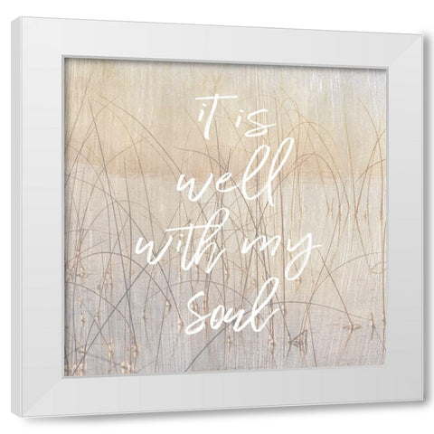 It is Well White Modern Wood Framed Art Print by Delimont, Danita
