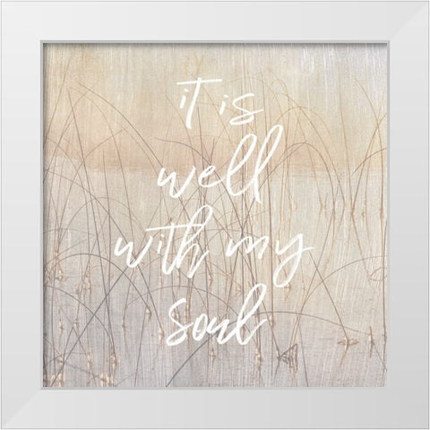 It is Well White Modern Wood Framed Art Print by Delimont, Danita