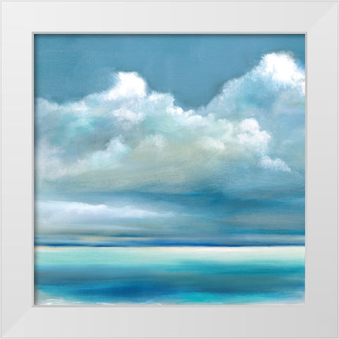 Tranquil Seas I White Modern Wood Framed Art Print by Manning, Ruane
