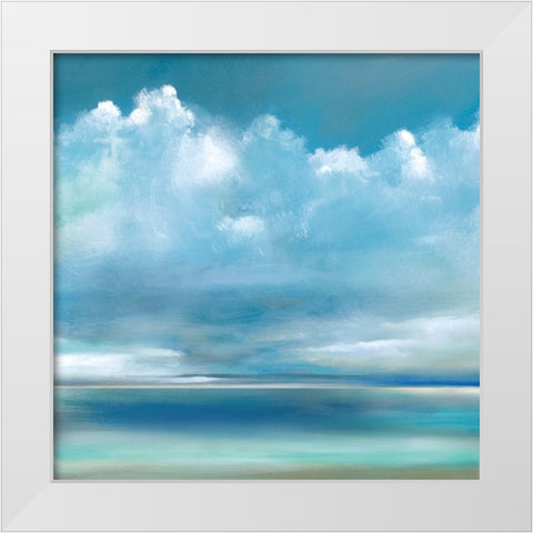 Tranquil Seas II White Modern Wood Framed Art Print by Manning, Ruane