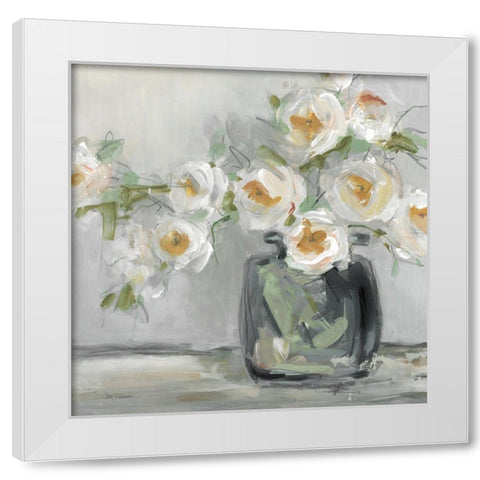 Floral Rendition White Modern Wood Framed Art Print by Robinson, Carol