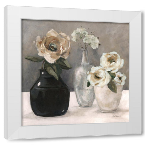 Contrasting Focus White Modern Wood Framed Art Print by Robinson, Carol