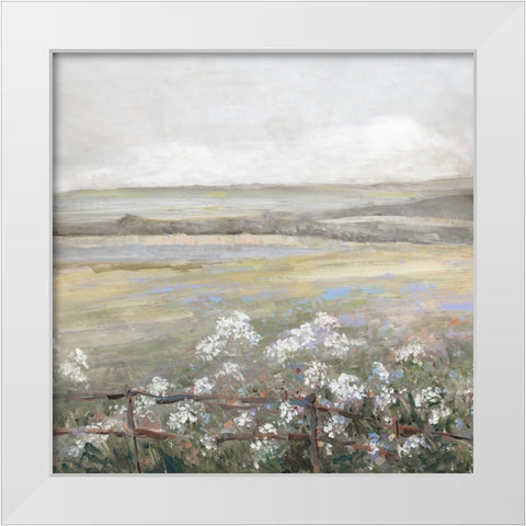 Soft Summer Meadow II White Modern Wood Framed Art Print by Swatland, Sally