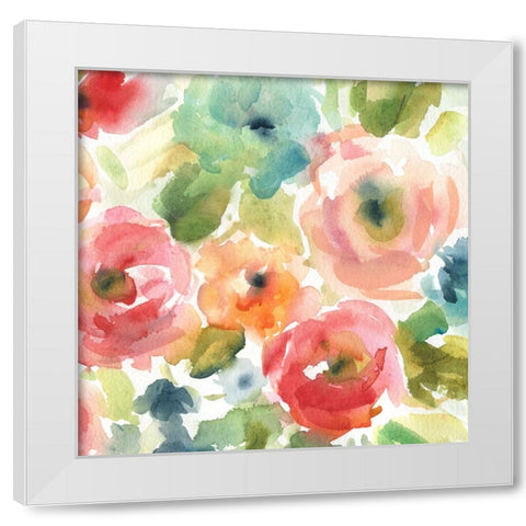 Garden Soiree I White Modern Wood Framed Art Print by Robinson, Carol