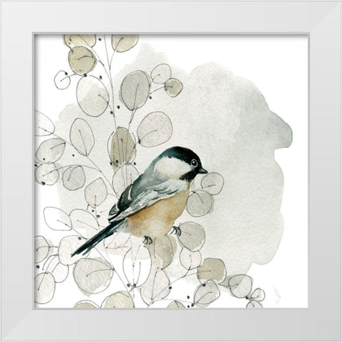 Botanical Sketchbook Bird I White Modern Wood Framed Art Print by Finn, Livi